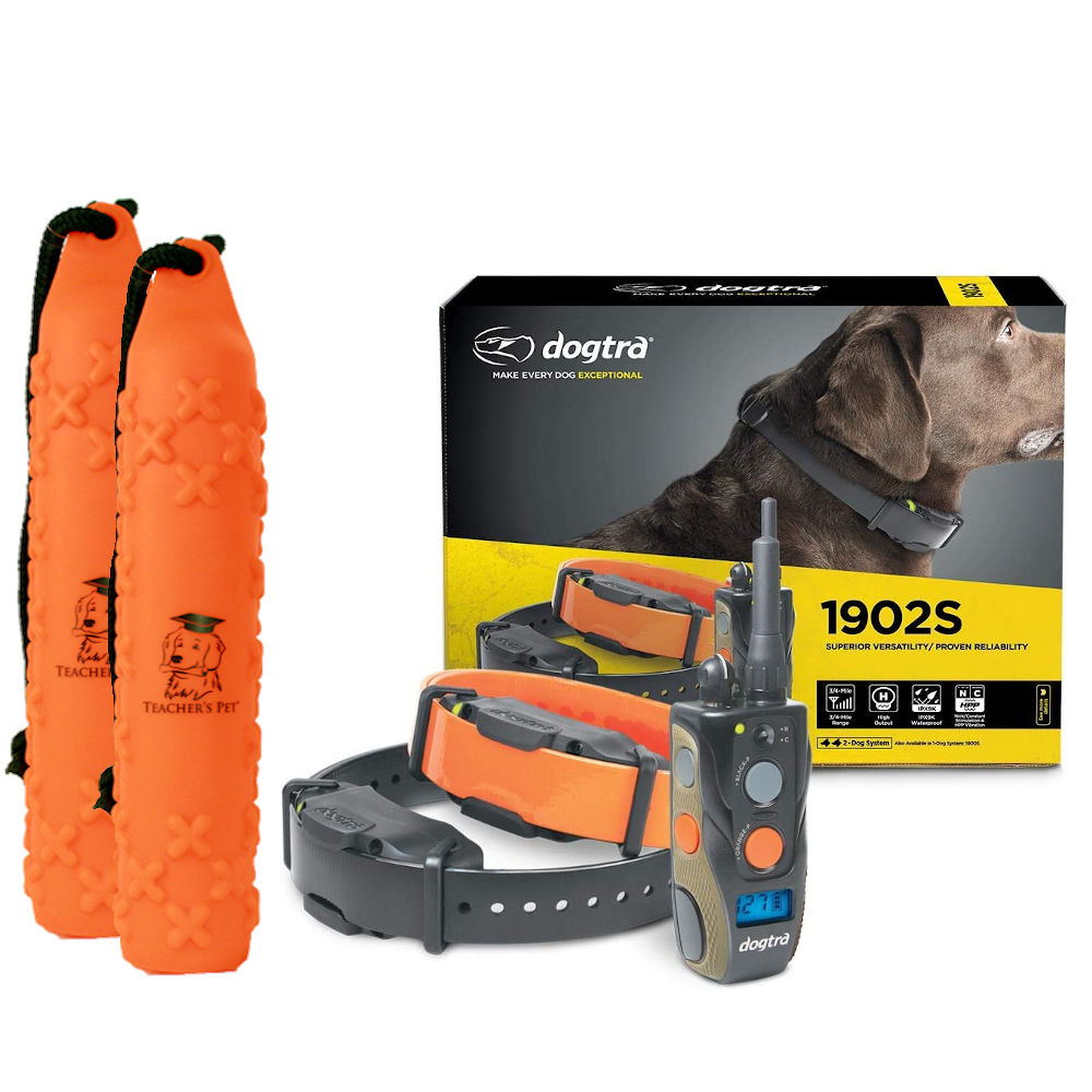 Dogtra 1902S Remote 2 Dog Training Collar System & Hunting Bumpers-img-0