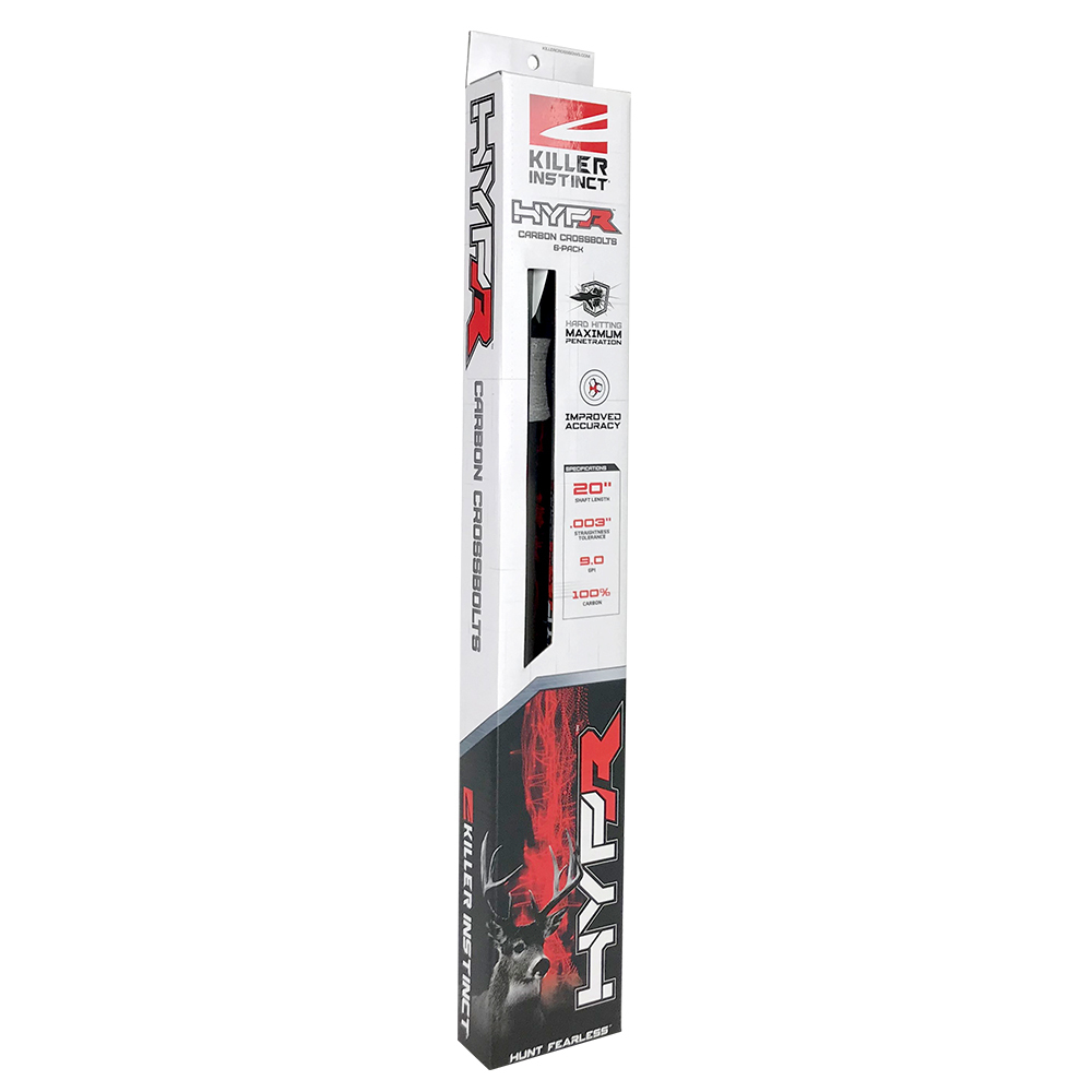 Killer Instinct Hypr 20" Carbon Crossbow Bolts (6 Pack)-img-3