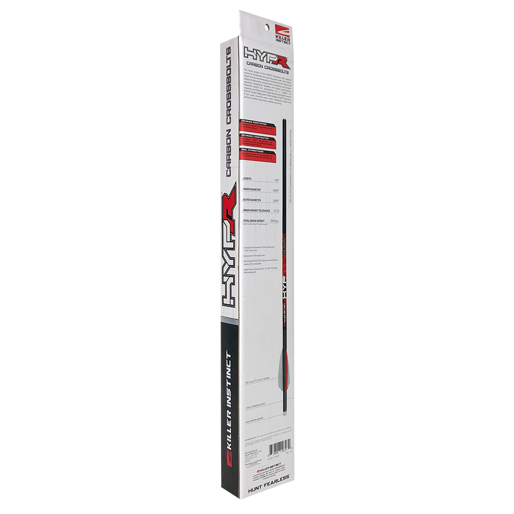 Killer Instinct Hypr 20" Carbon Crossbow Bolts (6 Pack)-img-2