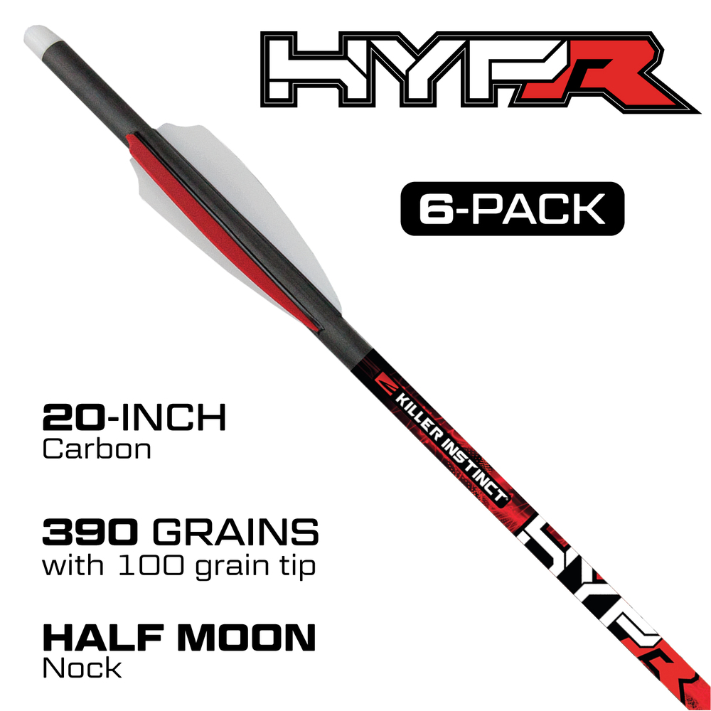 Killer Instinct Hypr 20" Carbon Crossbow Bolts (6 Pack)-img-4