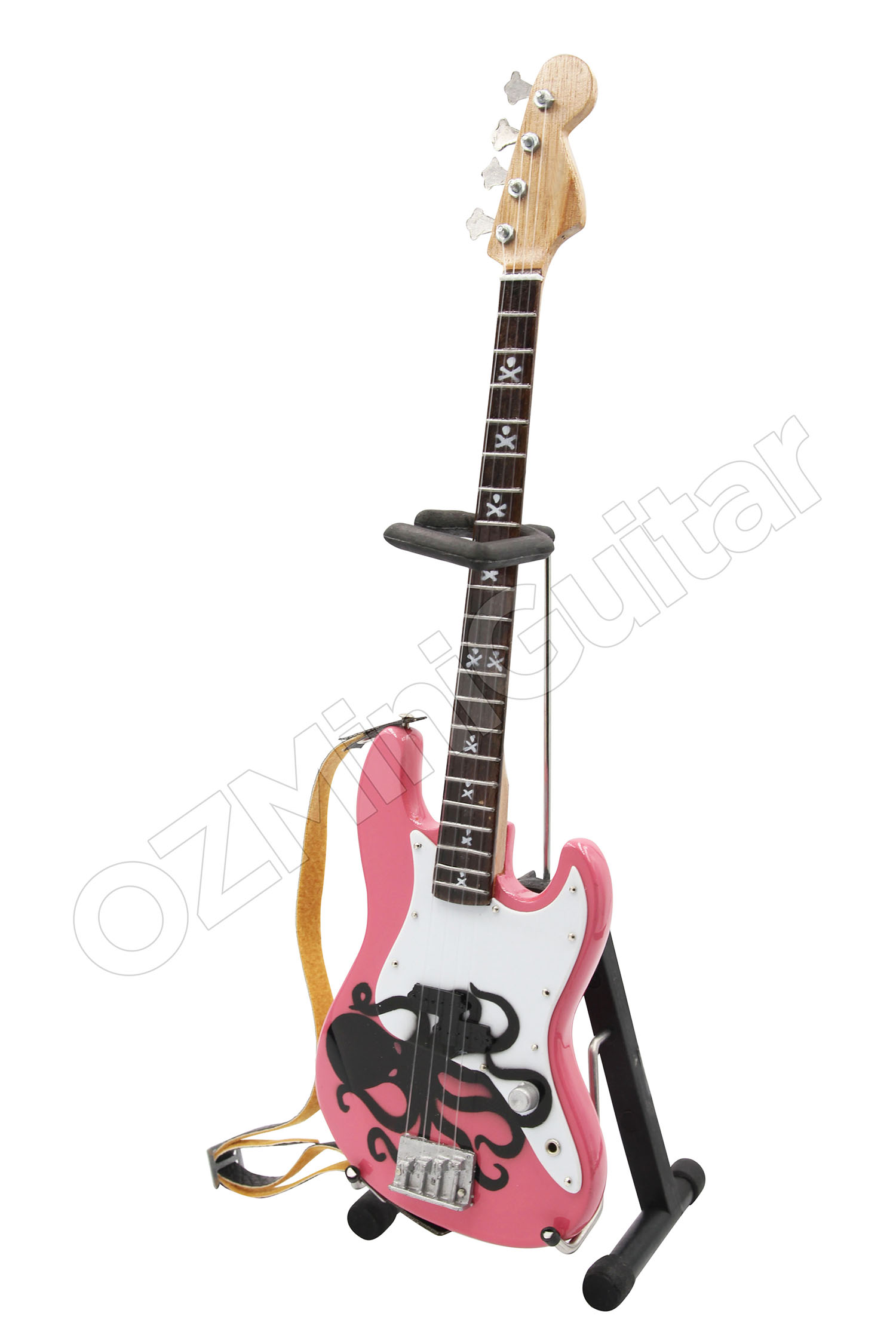 Miniature Bass Guitar Mark Hoppus Blink 182 Pink Octopus Ebay