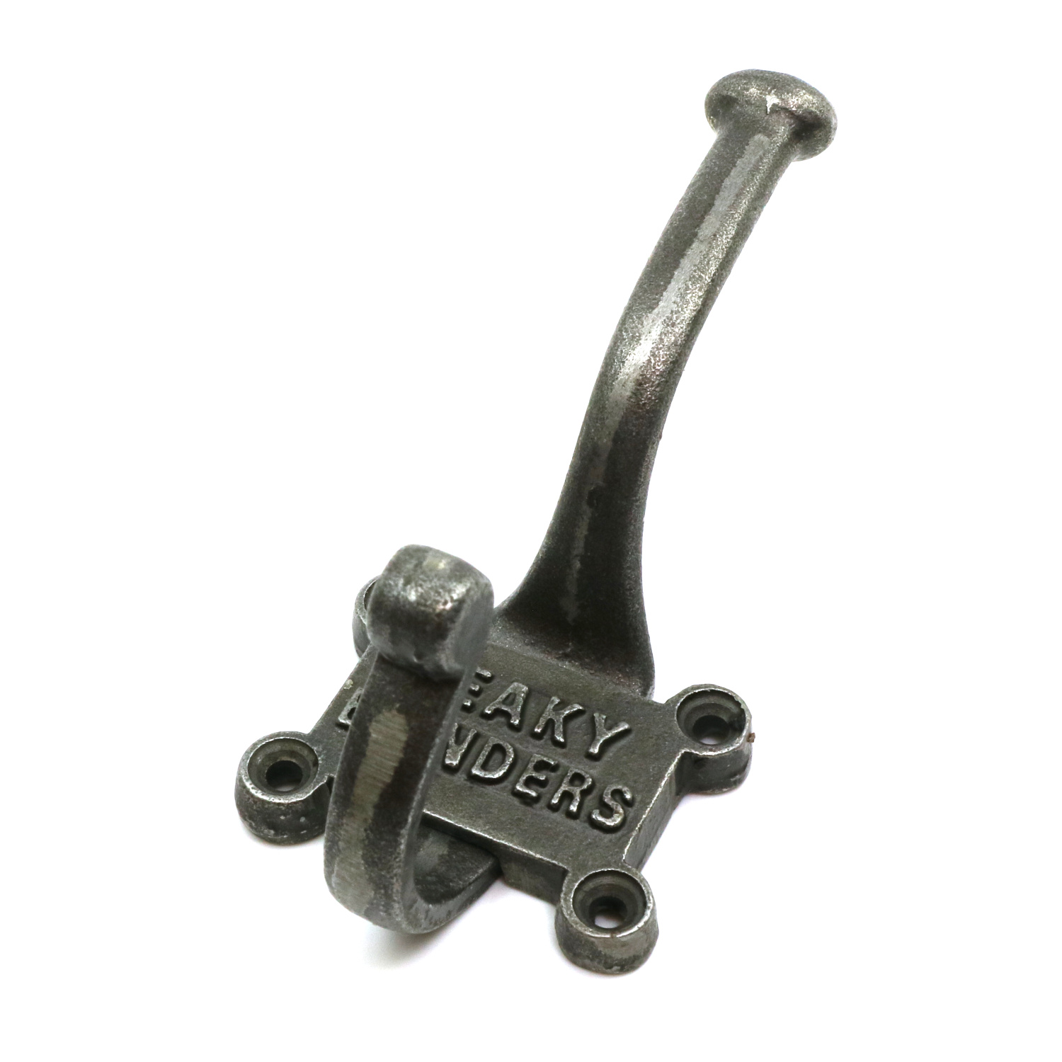 Coat Hook Retro LMS 2-Part 4 Screw Hole Antique Iron 125mm Pack of 5 Hooks