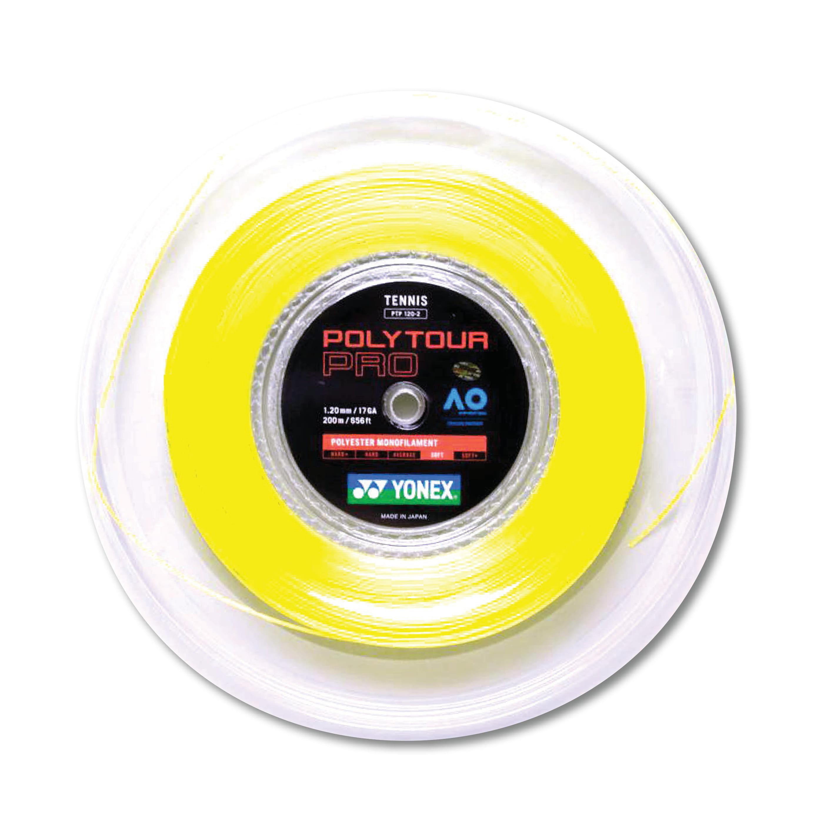 Yonex Polytour Pro 120 / 17 200m Tennis String Reel (Flash Yellow) - Flash  Yellow