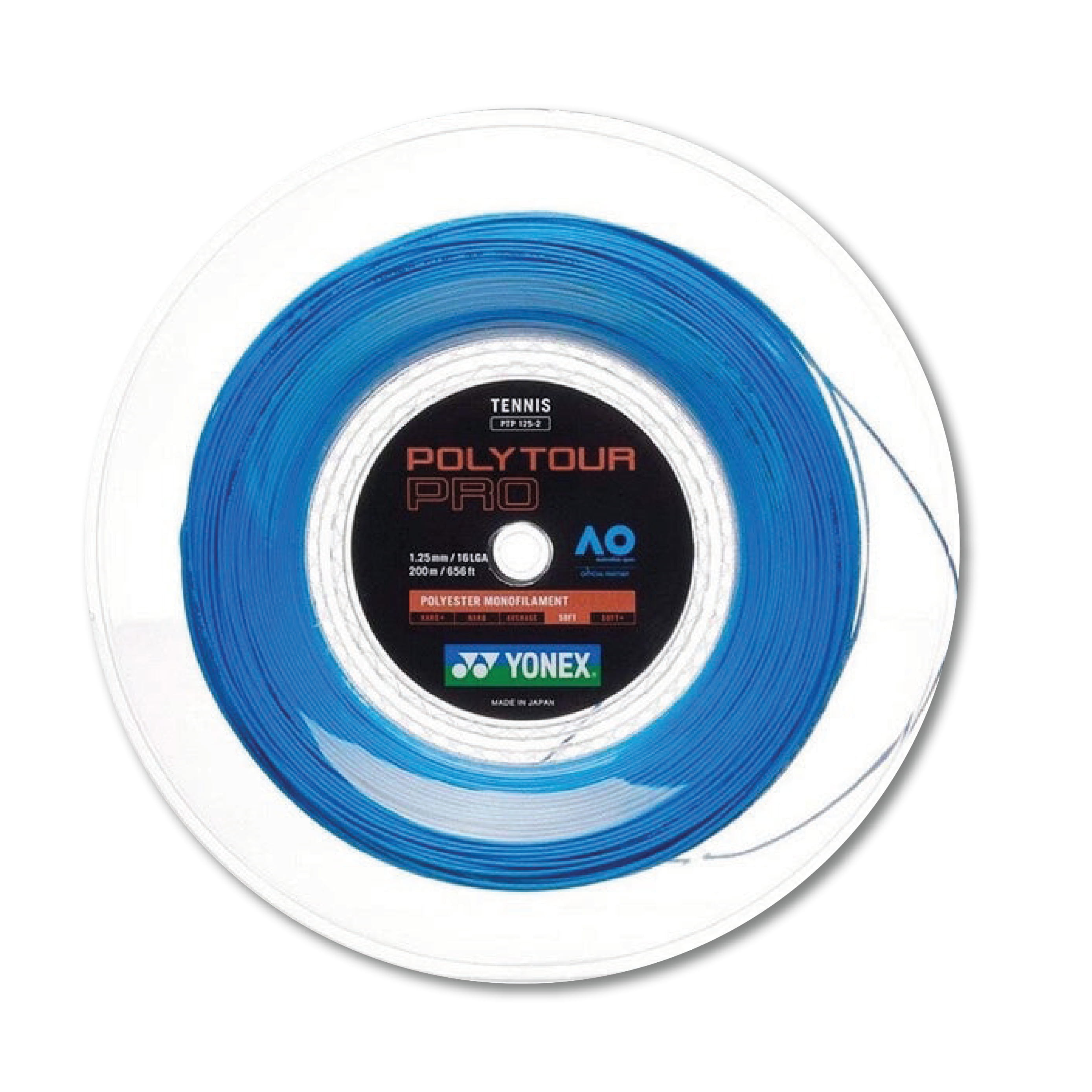 Yonex Polytour Pro 125 / 16L 200m Tennis String Reel (Blue) - Blue