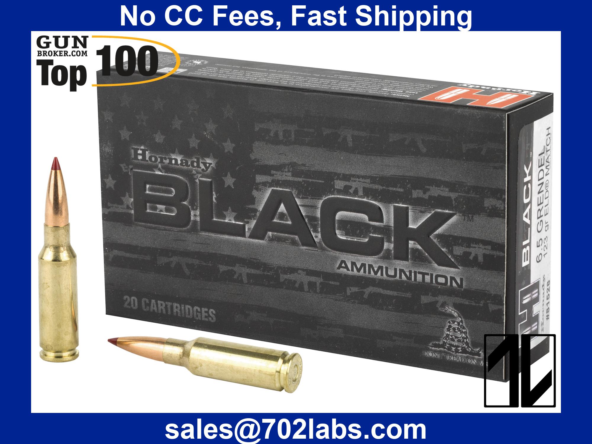 6 5 grendel ammo hornady black 123 grain eld match ammo rifle