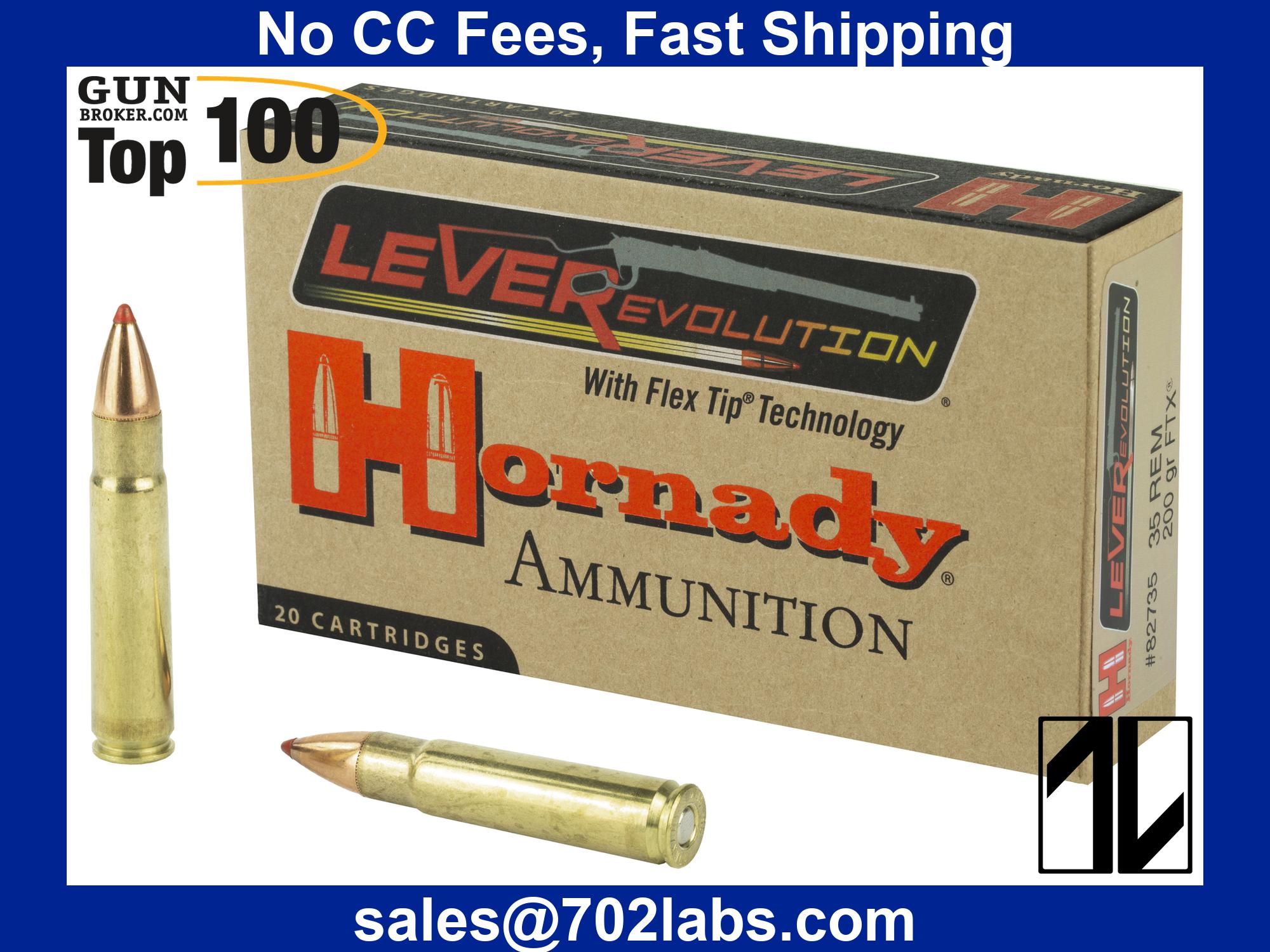 Hornady LeverEvolution 35 Remington 200gr FTX 35Rem - Rifle Ammunition ...